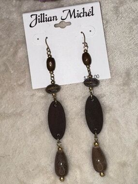 NEW Brown Beaded Bohemian Dangle Earrings